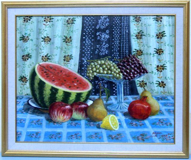 Ерёменко Виталий: Натюрморт с арбузом и фруктами