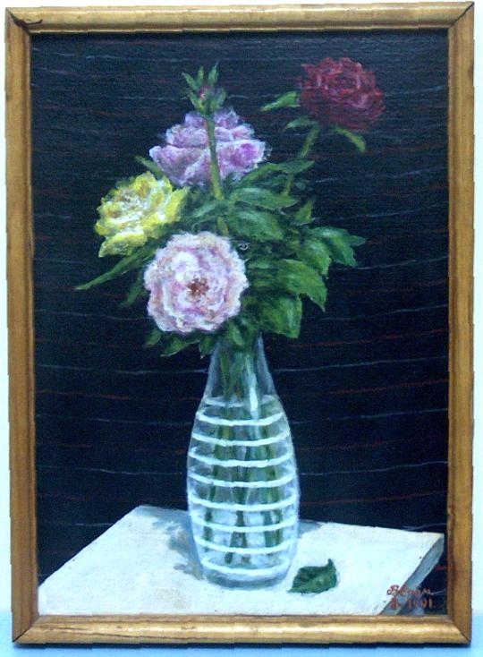 Ерёменко Виталий: Розы в стеклянном кувшине.
